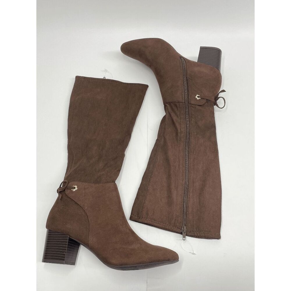 Charter Club Women's Jaccque Stretch Knee High Boots - Chocolate 9M